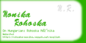 monika rohoska business card